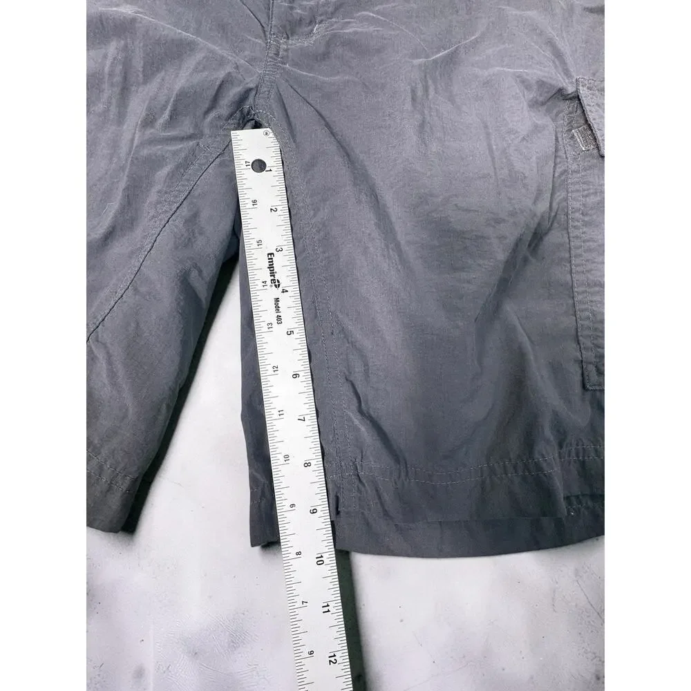 The North Face Mens XL Gray Nylon Cargo Hiking Shorts Dark Grey Outdoor Utility